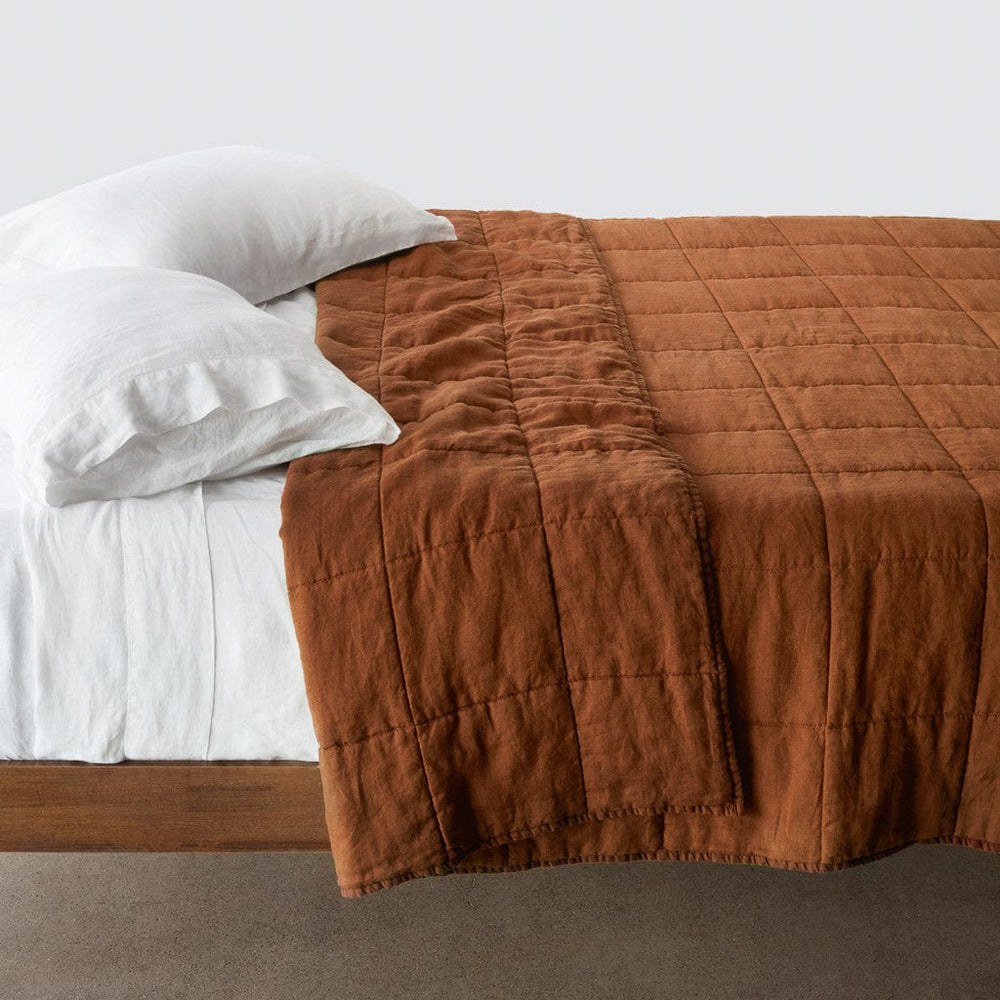 Stonewashed Linen Quilt - Twin